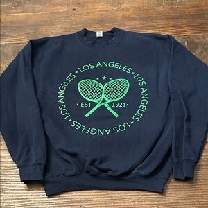 Gildan Navy Blue Los Angeles Tennis Hoodie